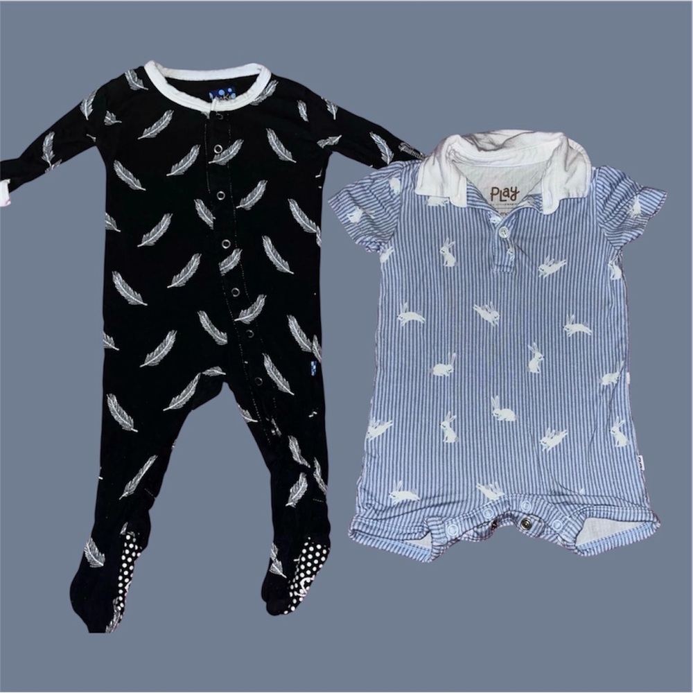 Bamboo Baby Bundle 0-3M - KicKee Pants & Little Sleepies (EUC)